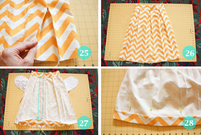 box pleat skirt tutorial