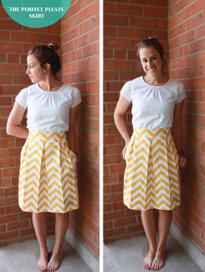 pleated mini skirt pattern