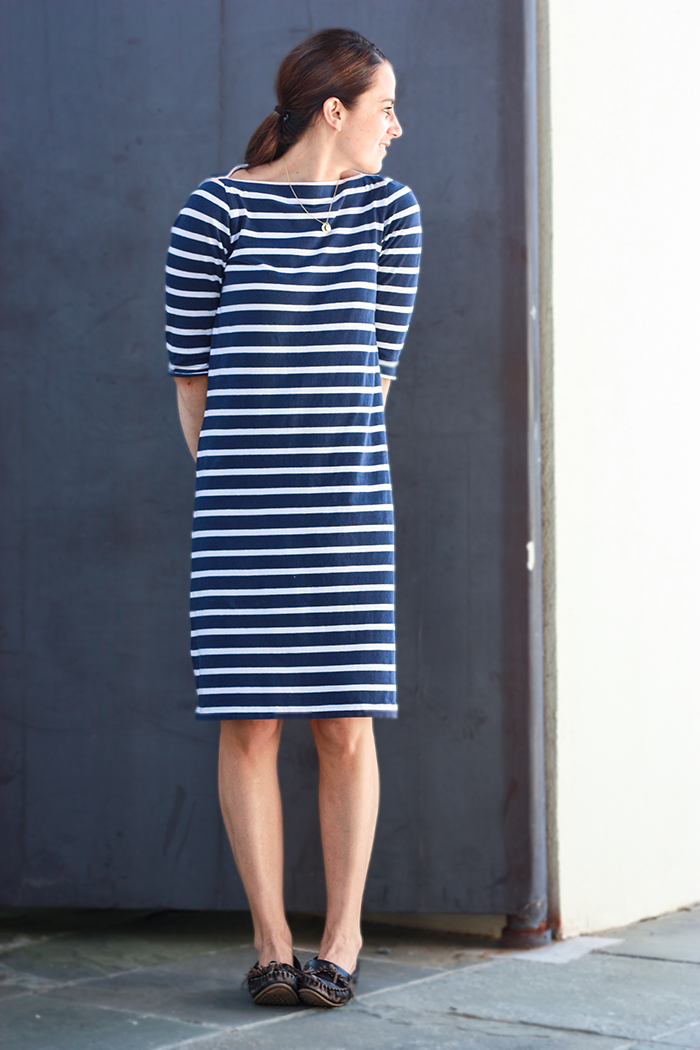 Nautical striped dress sale