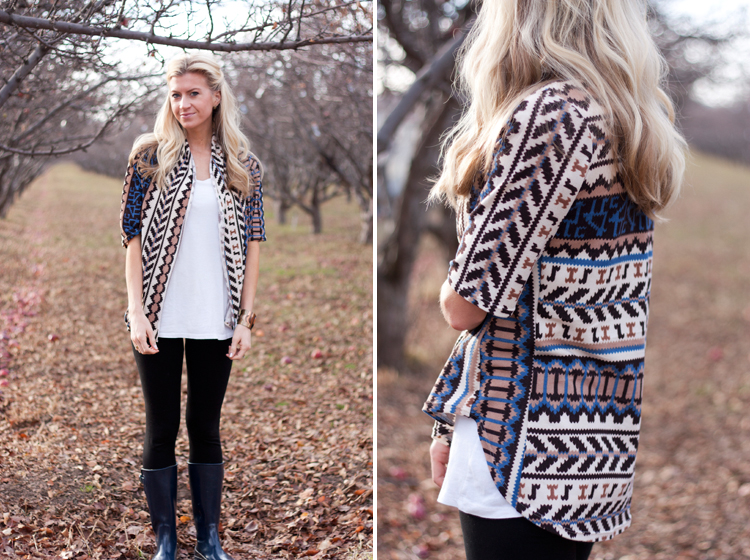 Native Cardigan by Elle Apparel - Stretch Yourself Series at One Little Minute Blog