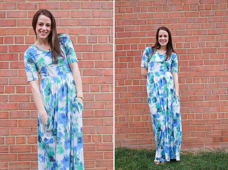 Serger Techniques-One Little Minute Blog-Gathered Maxi Dress