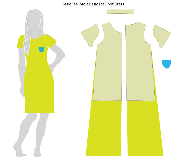 Two Become One - Free T-shirt Dress Pattern