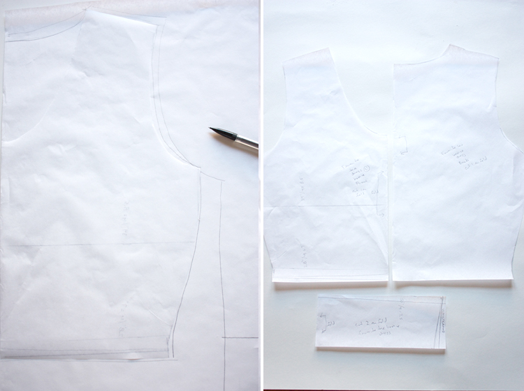 Turn a Tee Pattern Into a Dress - One Little Minute Blog -step three