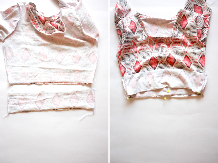 Turn a Tee Pattern Into a Dress - One Little Minute Blog -waistband