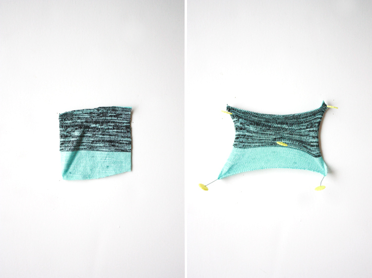 how to choose a knit fabric- one little minute blog - feather weight sweater knit