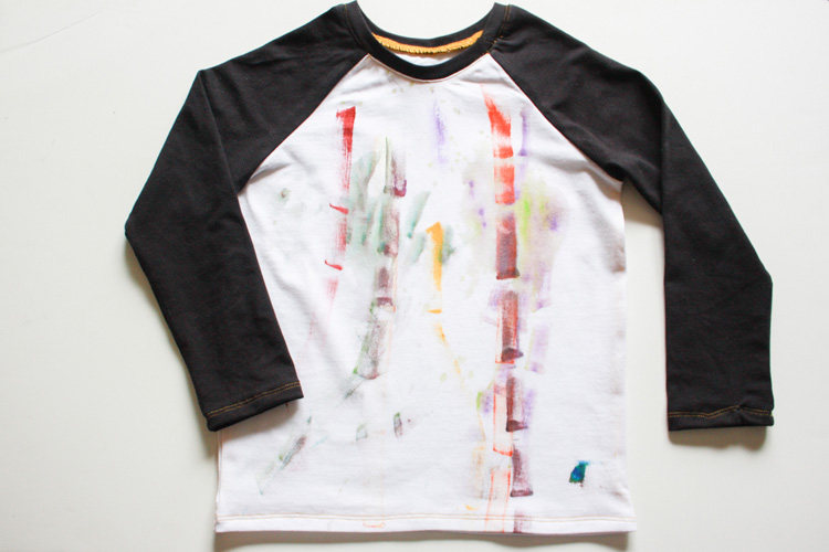 DIY Kid's Paint Artist Tee-One Little Minute Blog