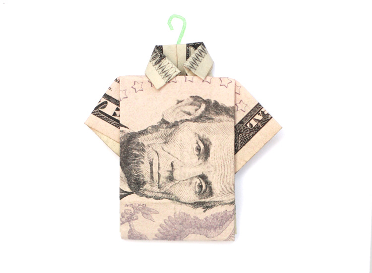 One Little Minute Blog-Birthday-Origami Money Birthday Card
