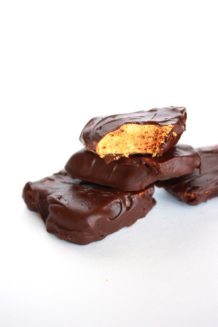 One Little Minute Blog- Chocolate Covered Homemade Honeycomb