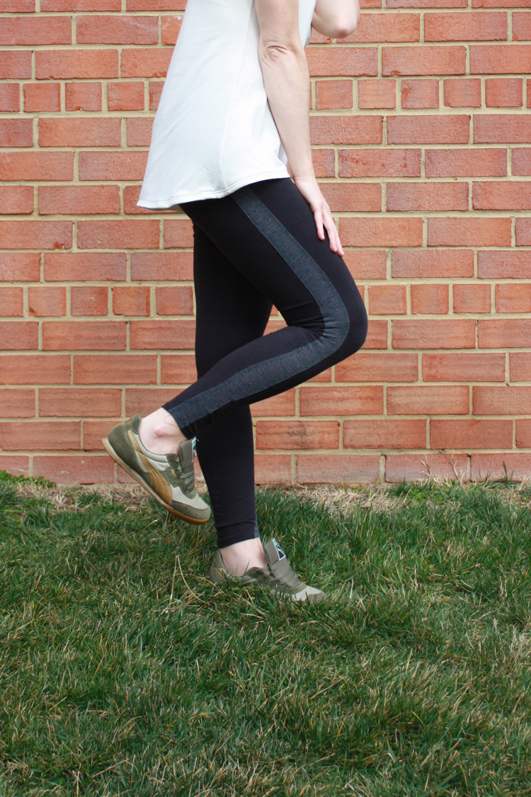 One Little Minute Blog-Tuxedo Stripe Leggings