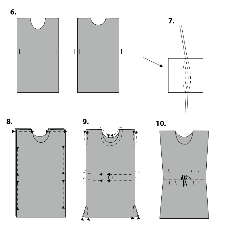 Drawstring Box Dress-02