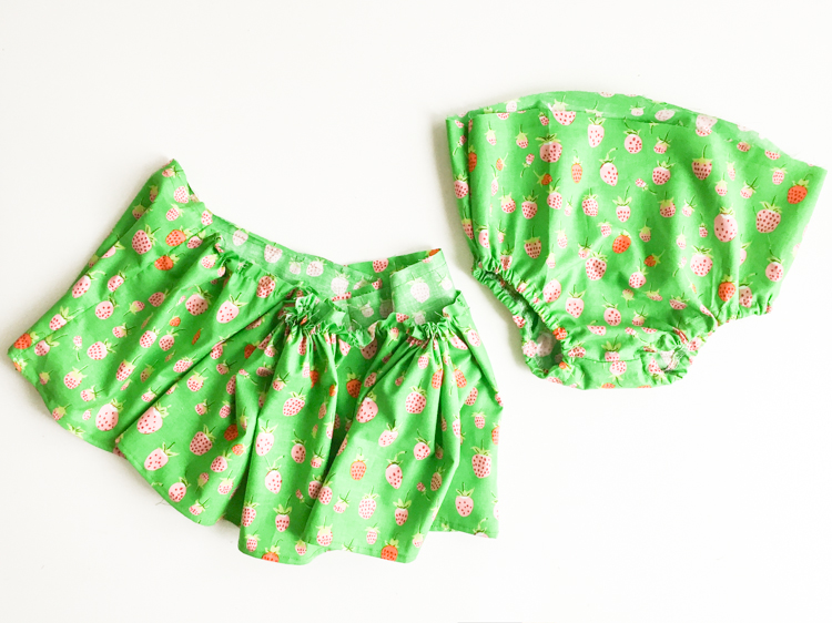 Gathered Bloomer Baby Skirt Tutorial- One Little Minute Blog-3