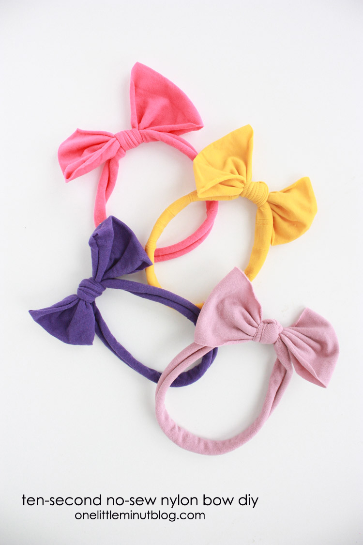 Nylon No Sew Bow-One Little Minute Blog-20