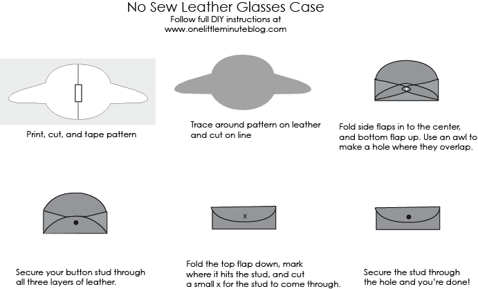 Making a Leather Sunglasses Case - FREE PDF Pattern! 