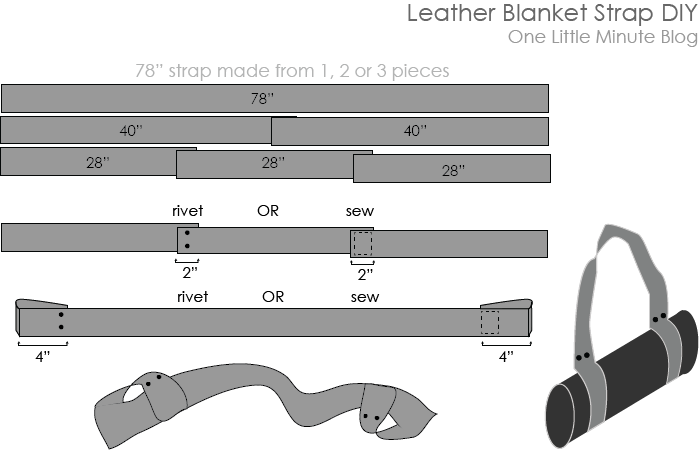 Leather Blanket Strap DIY