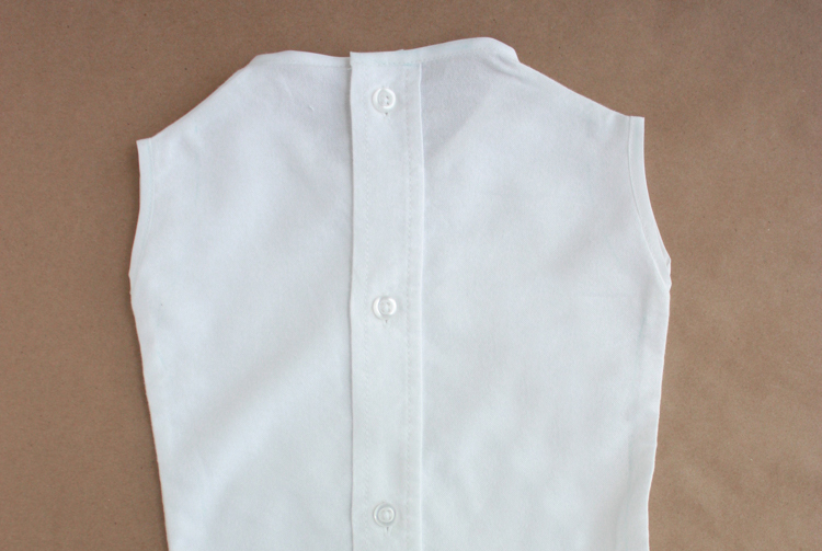 DIY Button Back Baby Dress from Button Up Shirt