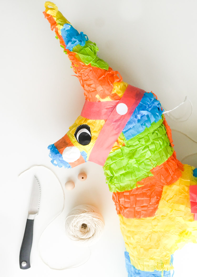 Pull String Piñata DIY-One Little Minute Blog-15