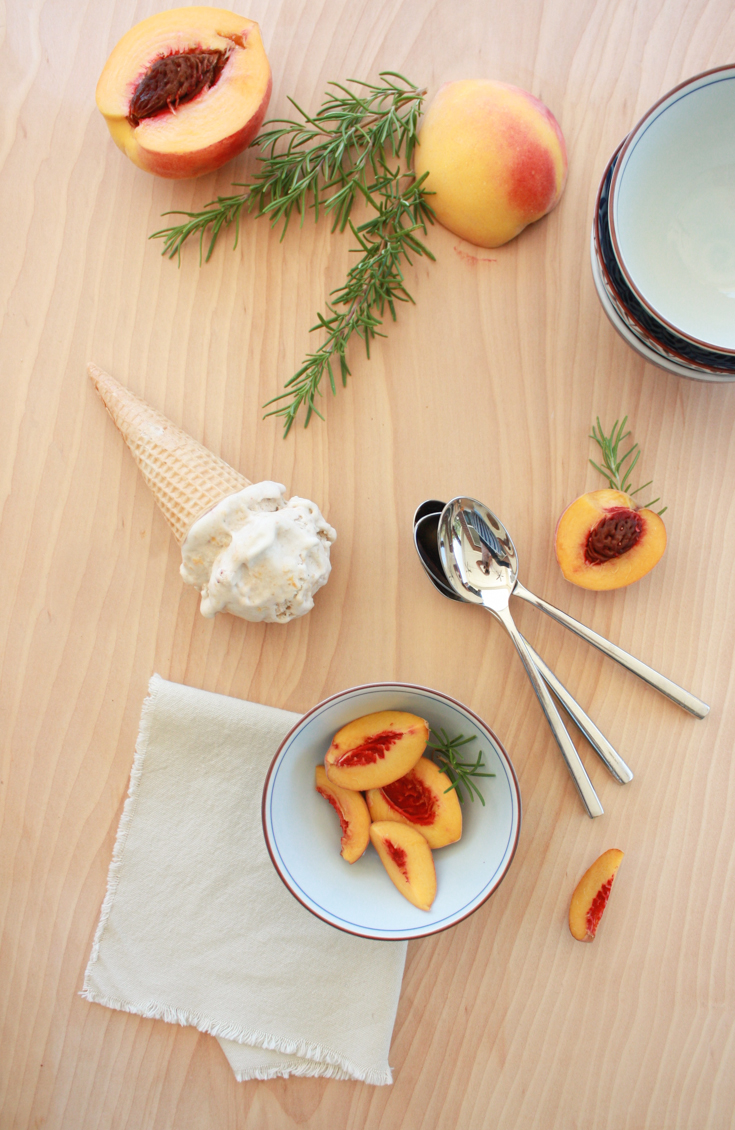 Peach Rosemary Ice Cream-1