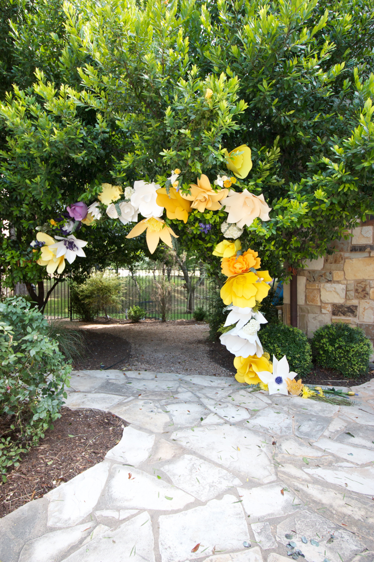 DIY Paper Flower Arch -One Little Minute Blog-10