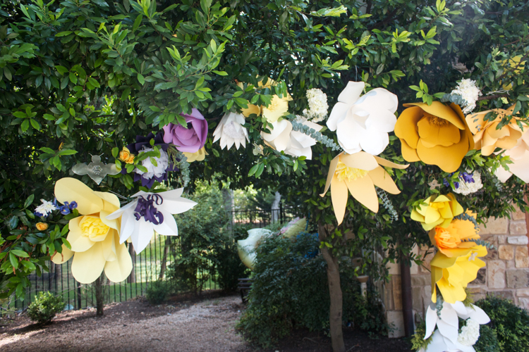 DIY Paper Flower Arch -One Little Minute Blog-26