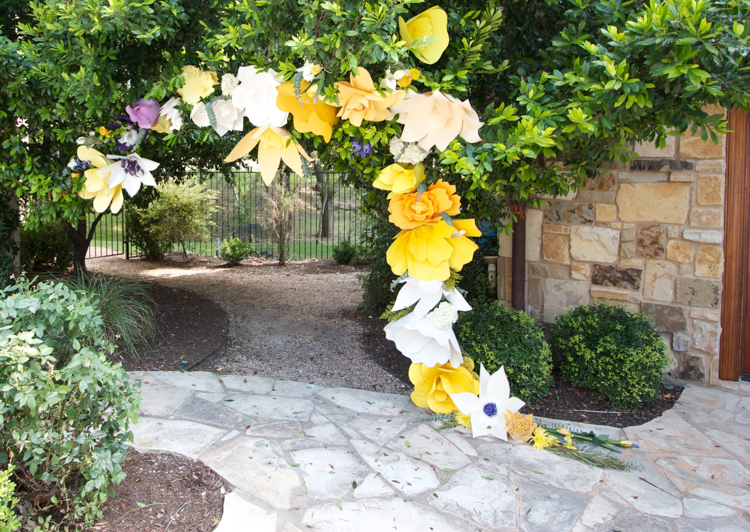 DIY Paper Flower Arch -One Little Minute Blog-29