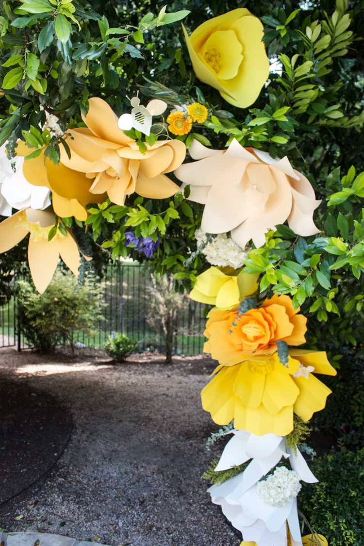 DIY Paper Flower Arch -One Little Minute Blog-3