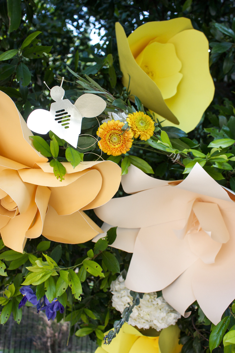 DIY Paper Flower Arch -One Little Minute Blog-6