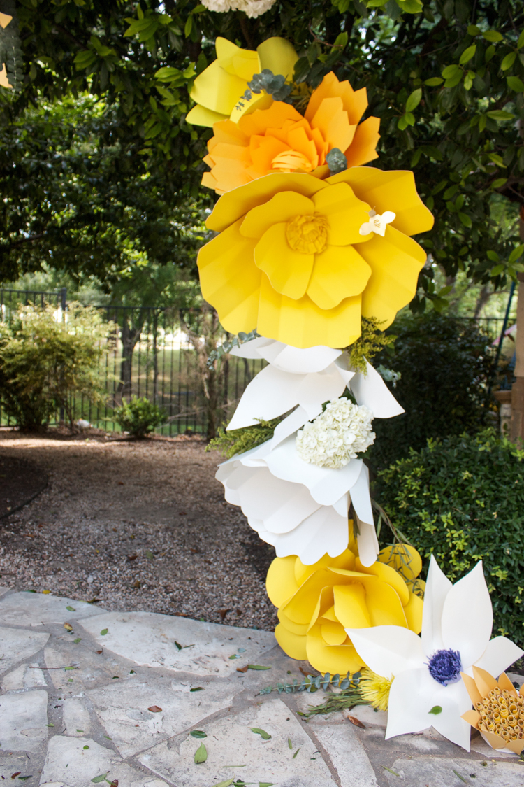 DIY Paper Flower Arch -One Little Minute Blog-7