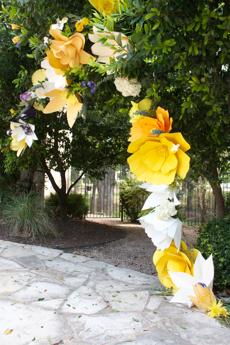 DIY Paper Flower Arch -One Little Minute Blog-9