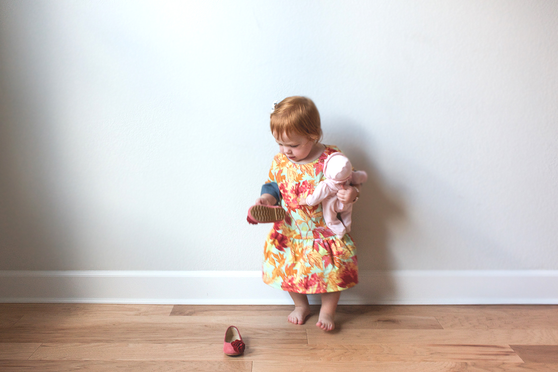 Chambray and Floral Dress-5