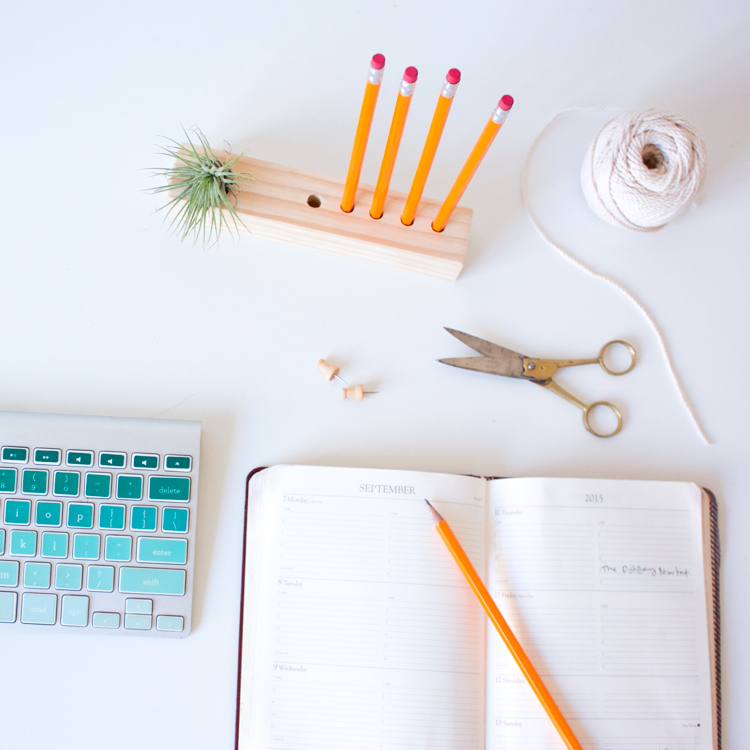 Wooden Air Plant + Pencil Holder DIY-50