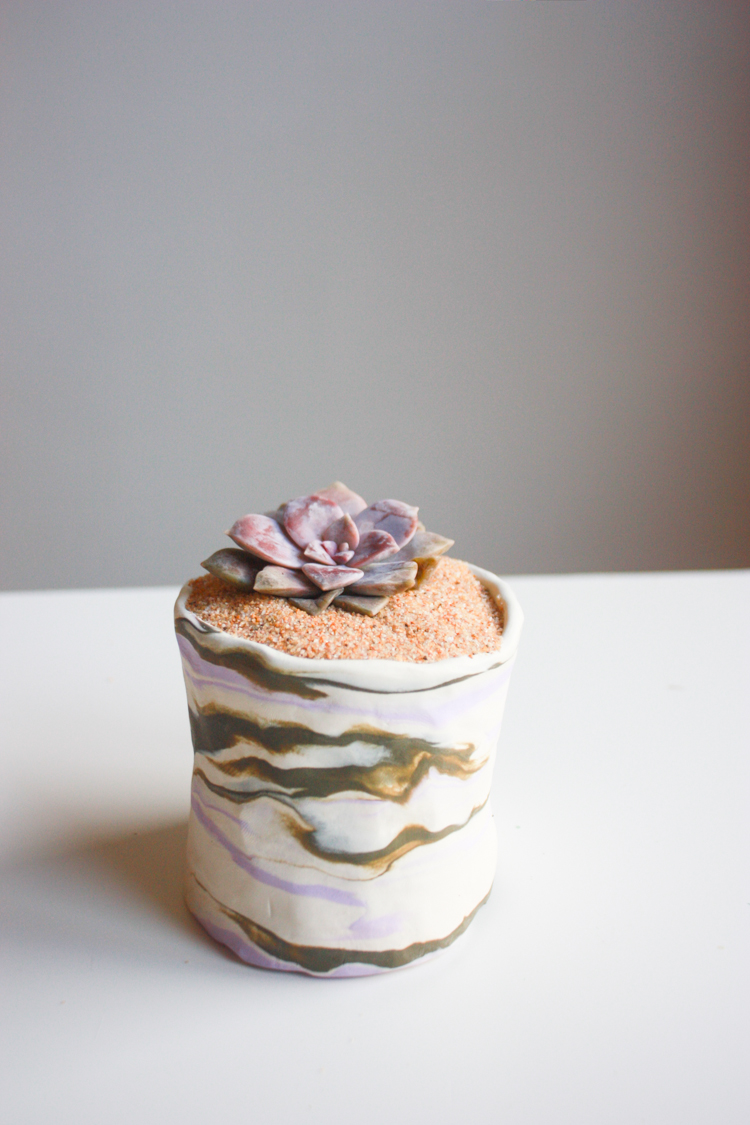 DIY Marbled Planter Pot - One Little Minute Blog-60