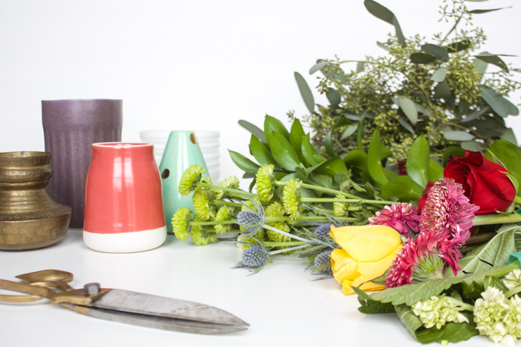 Grocery Store Flower Arrangement DIY-One Little Minute Blog-2