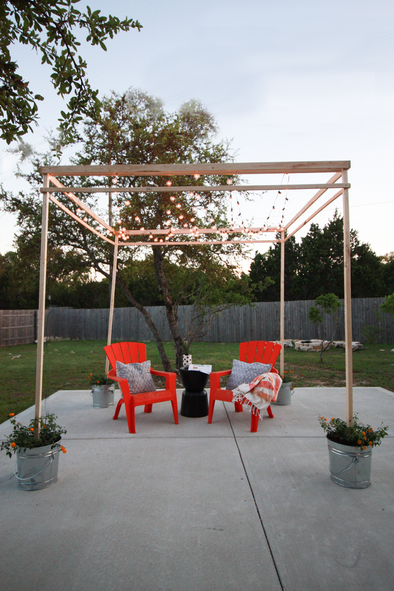 DIY Bistro Light Pergola- World Market Blog- by Miranda ...