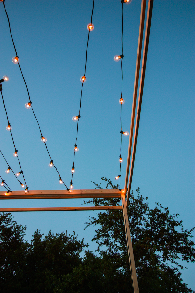 DIY Bistro Light Pergola- World Market Blog- by Miranda ...