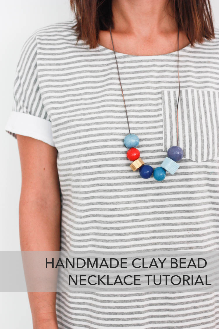 Handmade Clay Bead Necklace - Live Free Creative Co