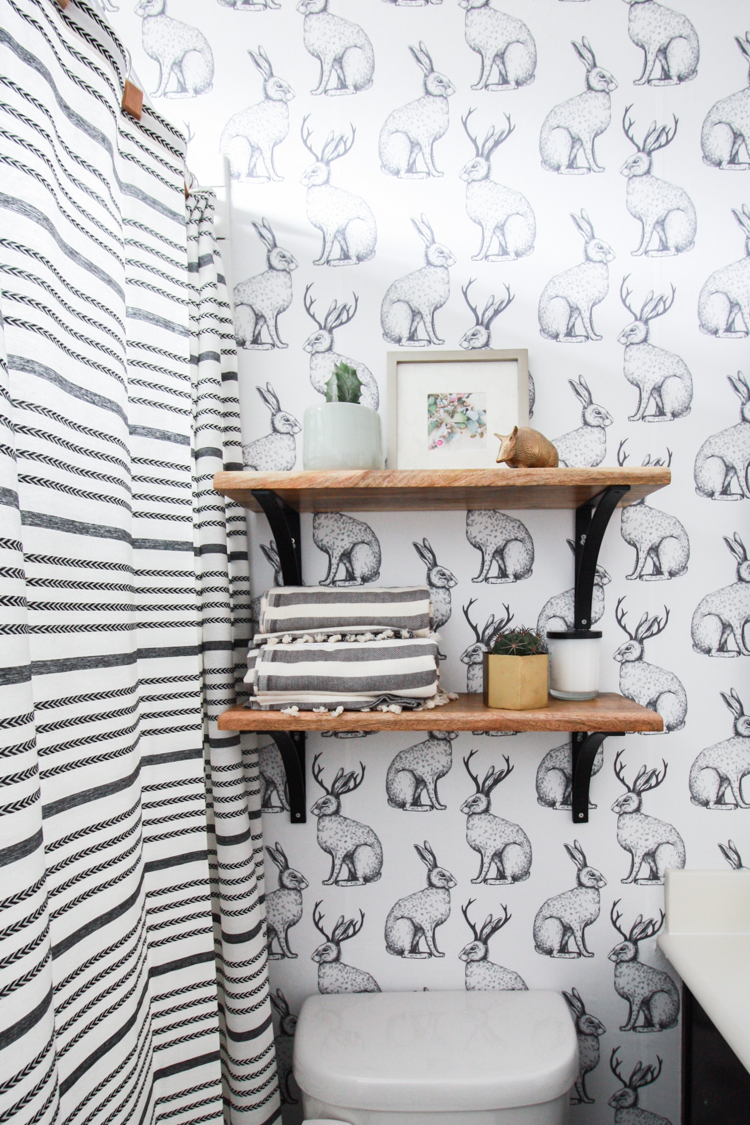 Jackalope Wallpaper Bathroom Diy Smooth Textured Walls