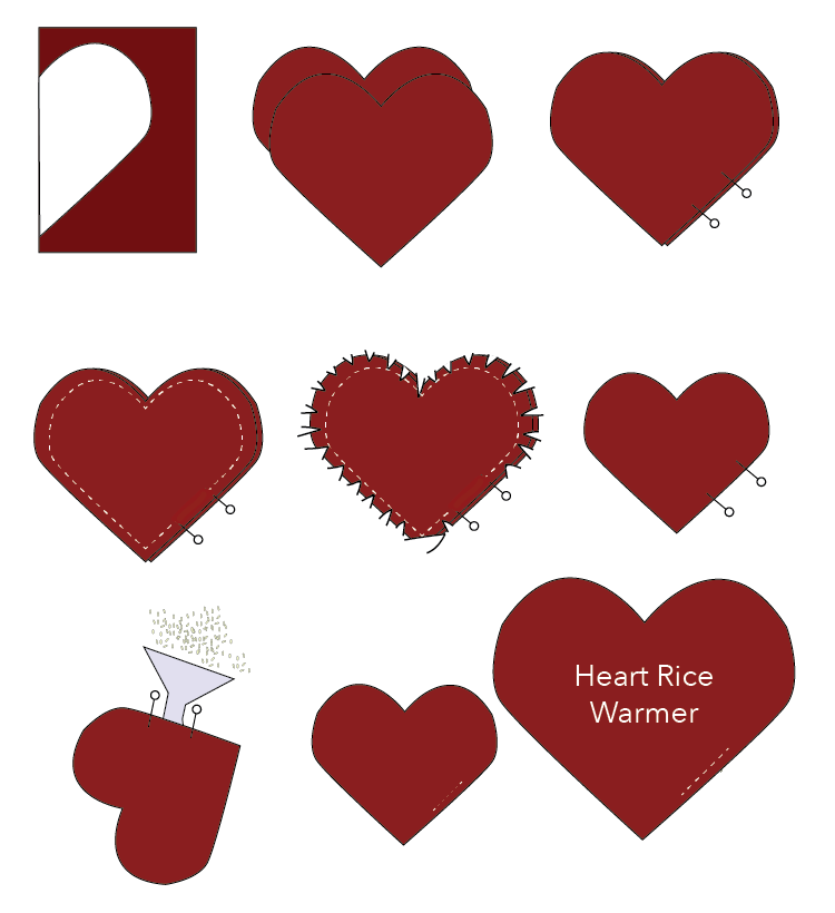 Heart Rice Warmer Pattern DIY-02