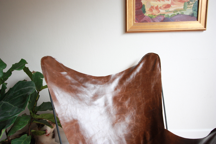 Leather Butterfly Chair Cover DIY- One Little Minute Blog-16