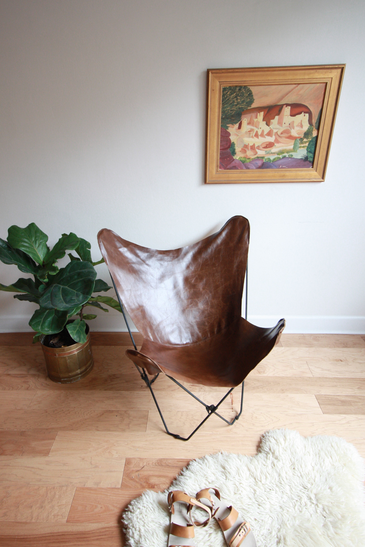 leather butterfly chair cover