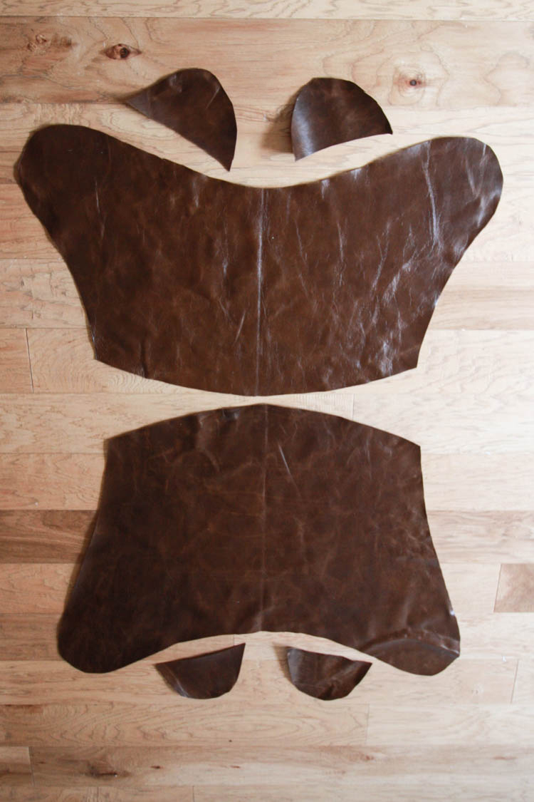 Leather Butterfly Chair Cover DIY- Pub Chocolate Leather- One Little Minute Blog-2