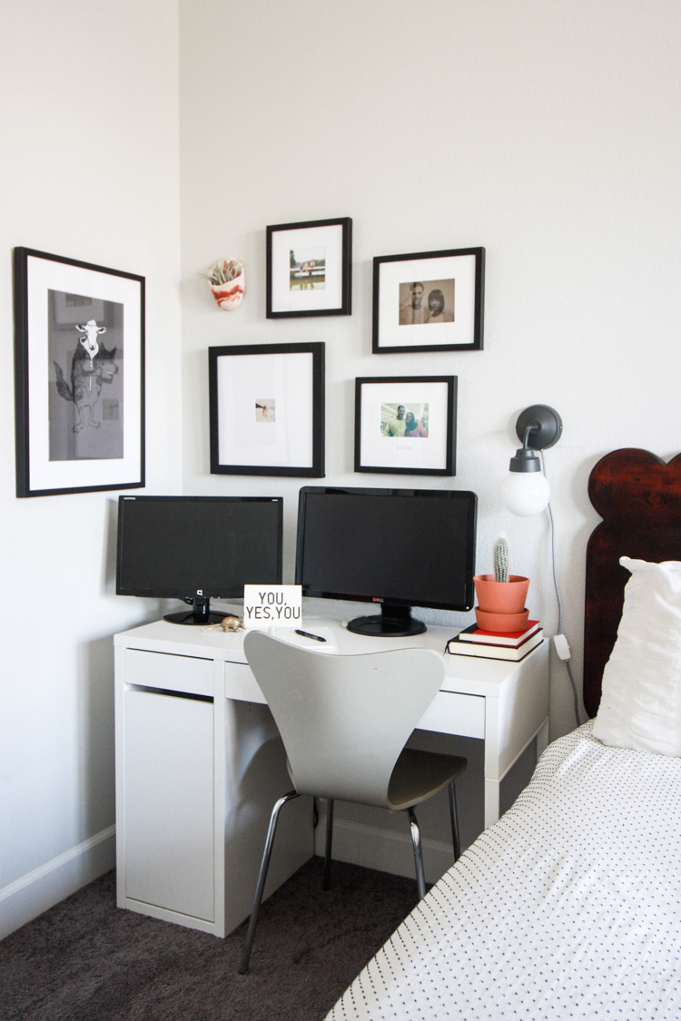 Small office in Master Bedroom -- Father's Day with Framebridge- One Little Minute Blog-2