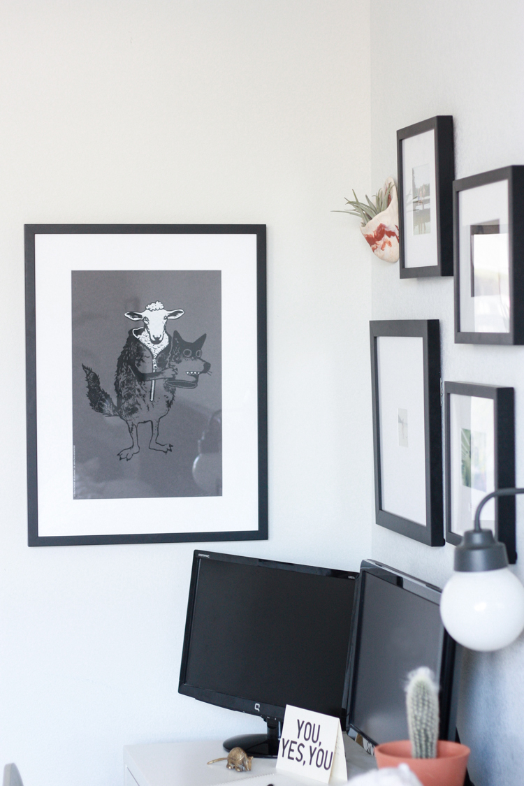 Small office in Master Bedroom -- Father's Day with Framebridge- One Little Minute Blog-20