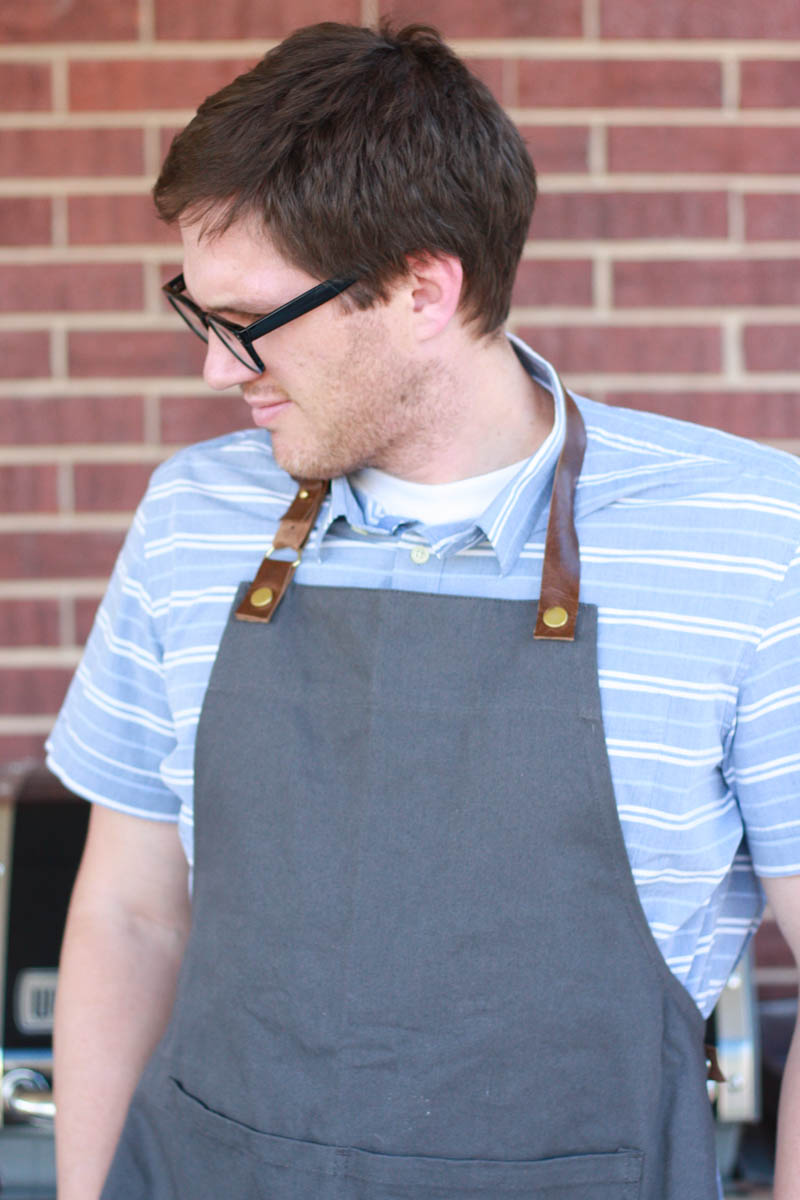 No Sew Leather Strap Apron DIY - Live Free Creative Co.