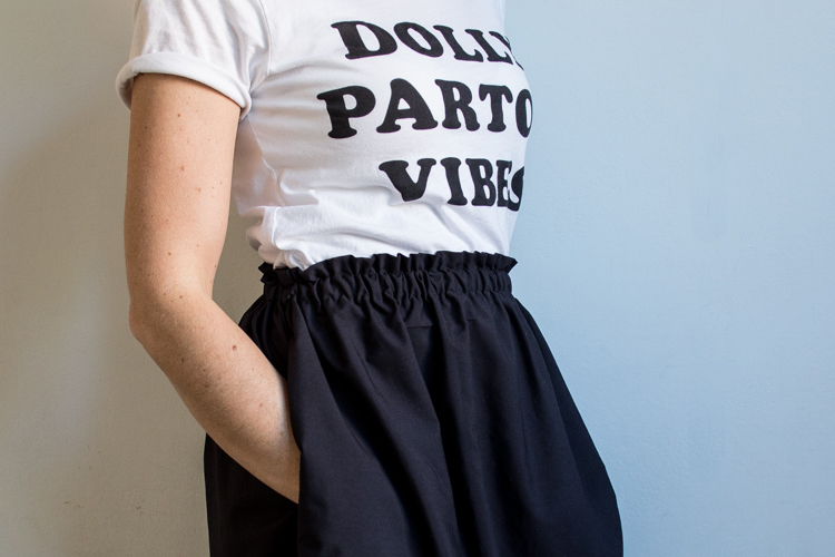 Paperbag waist shop skirt tutorial