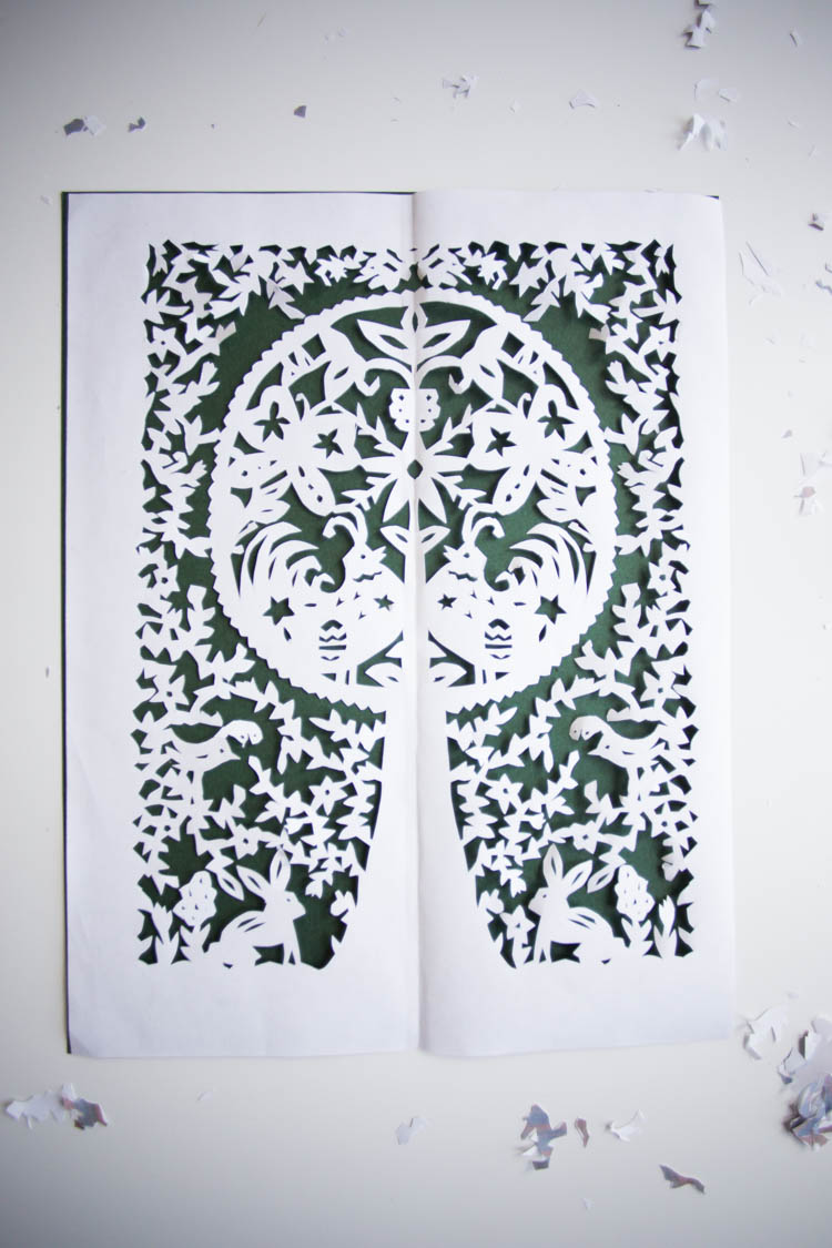 Folk Art Paper Cut DIY with Printable Spring Pattern - Live Free