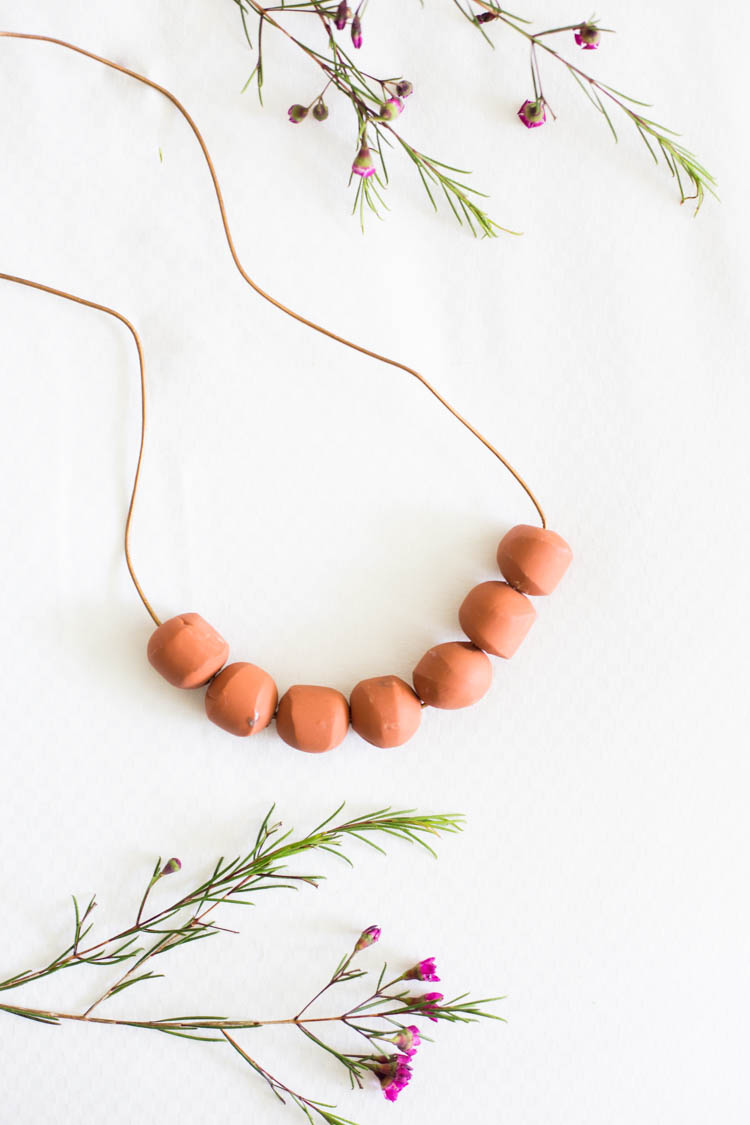 Tia mixed bead necklace — Clay & String