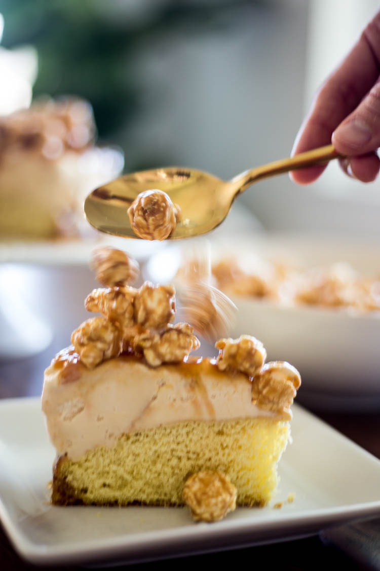 Caramel Popcorn Ice Cream Cake15 Live Free Creative Co