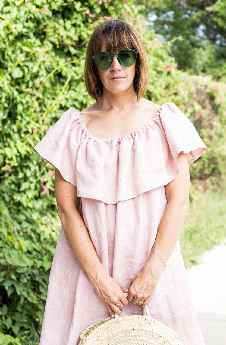 How to Sew a Ruffle Off the Shoulder Dress