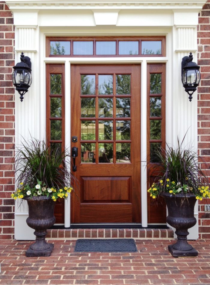 cutefrontdoordesignwithglasssideandprettyfrontdoormakeover