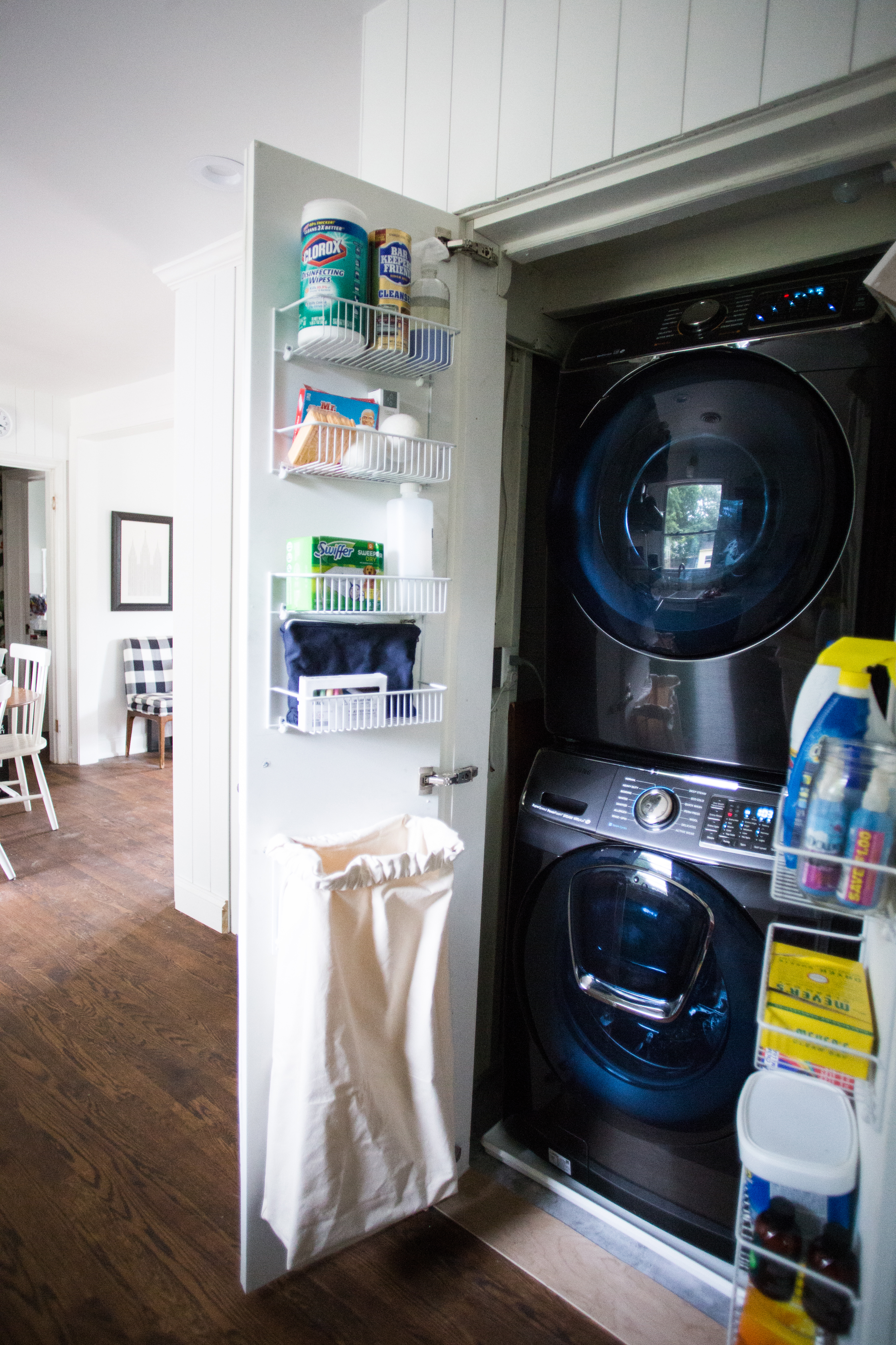 Maximize Space in a Small Laundry Closet - Live Free Creative Co